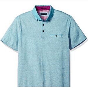 Ted Baker London Men's Size 4 Short Sleeve Cotton Golf‎ Polo Shirt Pocket
